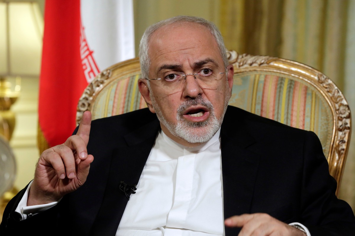 FILE - In this April 24, 2018 file photo, Iran's Foreign Minister Mohammad Javad Zarif is interviewed by The Associated Press, in New York. Iran's Foreign Ministry said Monday, July 16, 2018 ...