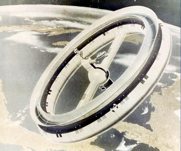 Von Brauns Konzept einer rotierenden Raumstation aus dem Jahr 1952. 