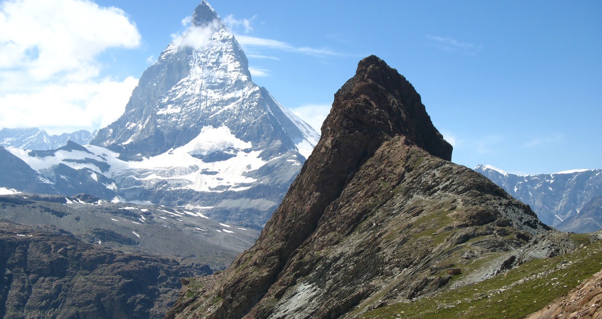 Im Bild: Matterhorn und Riffelhorn.