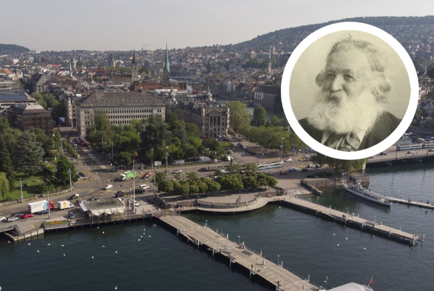 Herr Bürkli vor dem Bürkliplatz.