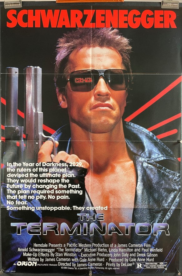 Terminator Filmplakat 
Arnold Schwarzenegger