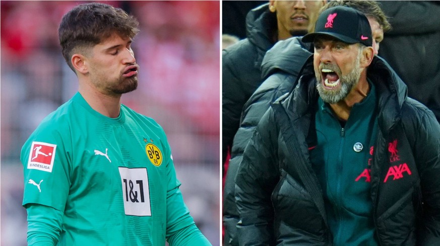 Gregor Kobel ist enttäuscht, Jürgen Klopp ist wütend.