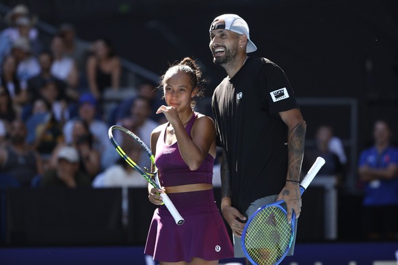 <p>Nick Kyrgios spielt im Mixed zusammen mit Leylah Fernandez.</p>
