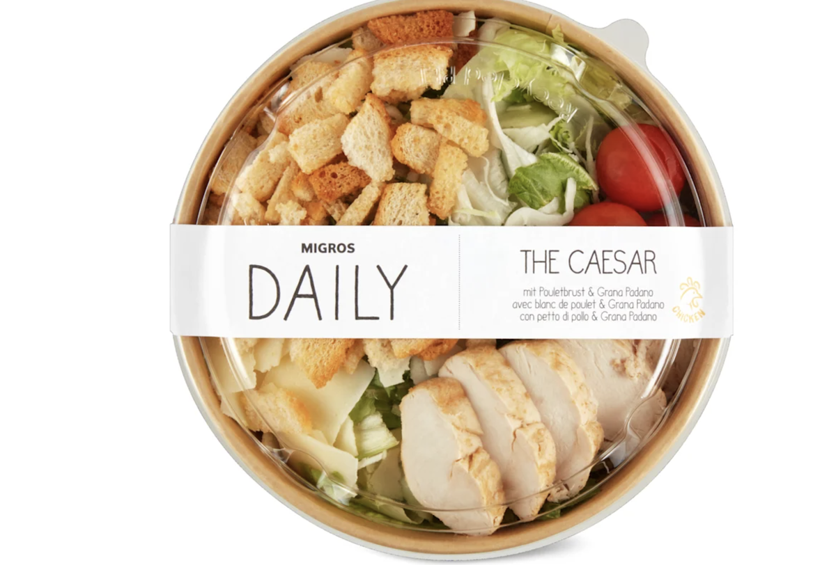 Migros Daily Salat Caesar mit Pouletbrust &amp; Grana Padano
