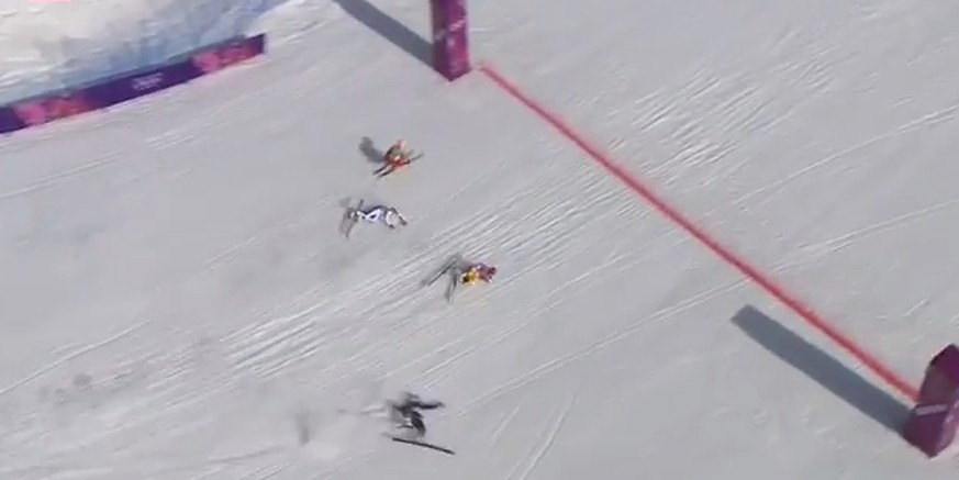 20.02.2014: Ein Sturz produziert das beste Photo-Finish aller Zeiten – zumindest für Profiteur Armin Niederer