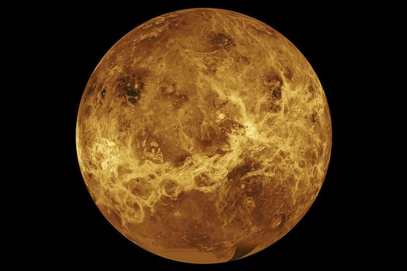 This image made available by NASA shows the planet Venus made with data from the Magellan spacecraft and Pioneer Venus Orbiter. On Wednesday, June 2, 2021, NASA
