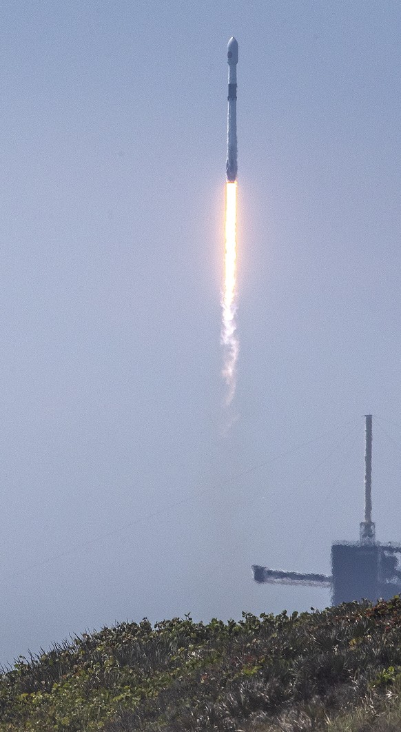 epa10721177 The ESA Euclid Telescope mission lifts off on a SpaceX Falcon 9 rocket from Launch Complex 40 at the Kennedy Space Center, Florida, USA, 01 July 2023. According to NASA, the Euclid is a Eu ...