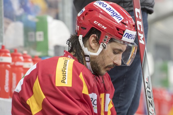 Tigers Philippe Seydoux laesst den Kopf haengen, waehrend dem Meisterschaftsspiel der National League, zwischen den SCL Tigers und dem EHC Kloten, am Samstag 3. Maerz 2018 in der Ilfishalle in Langnau ...