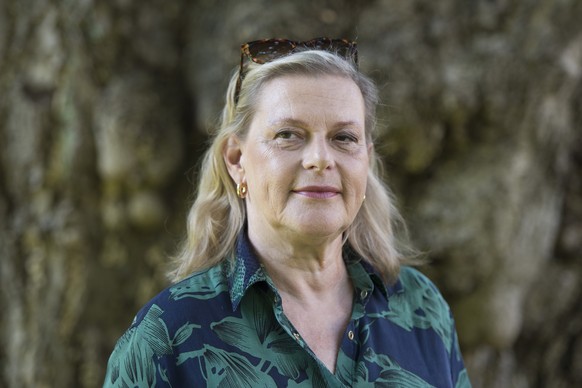 Swiss film producer Ruth Waldburger poses during the photocall for the film &quot;Amnesia&quot; during the 68th Locarno International Film Festival in Locarno, Switzerland, Wednesday, August 12, 2015. ...