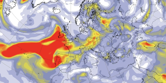 Die Mega-Rauchwolke zieht über Europa.