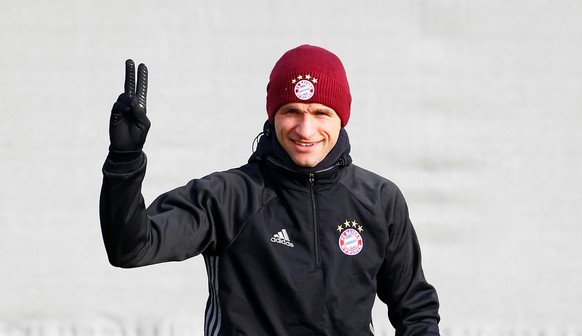 Football Soccer - Bayern Munich training - UEFA Champions League Group Stage - Group D - Allianz Arena, Munich, Germany - 05/12/16 Bayern Munich&#039;s Thomas Mueller arrives for a training session be ...