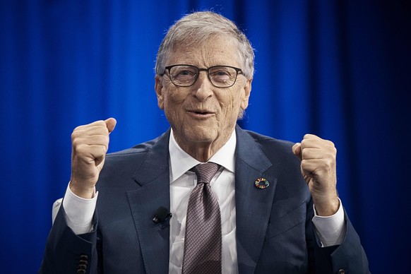 Former CEO and co-founder of Microsoft Bill Gates speaks during the Clinton Global Initiative on Tuesday, Sept. 24, 2024, in New York. (AP Photo/Andres Kudacki)
Bill Gates