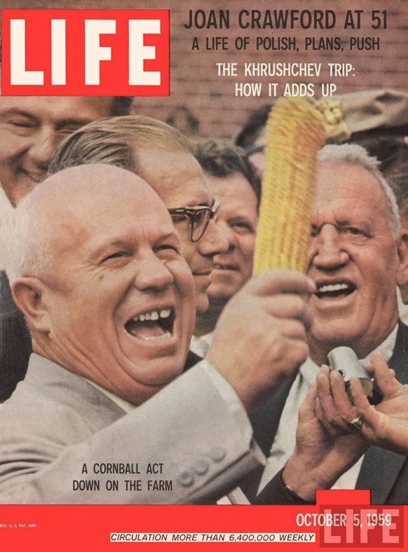 Das Titelblatt der Zeitschrift «Life» zeigt Nikita Chruschtschow auf einer USA-Reise.