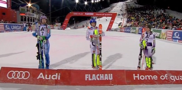 Neben Hansdotter klassieren sich Maze und Shiffrin auf den Plätzen 2 und 3.&nbsp;