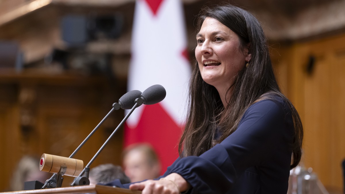 Tiana Angelina Moser, GLP-ZH, spricht an der Ausserordentliche Session "Zuwanderung und Asyl", waehrend der Herbstsession der Eidgenoessischen Raete, am Mittwoch, 27. September 2023 im Natio ...