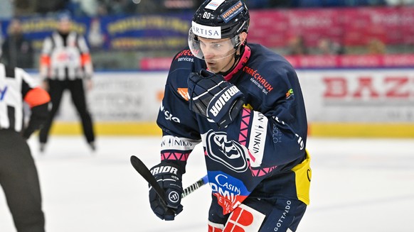 Dominik Kubalik (HCAP) celebrate his goal, during the regular season of National League A (NLA) Swiss Championship 2024/25 between HC Ambri Piotta and SCL Tigers at the ice stadium Gottardo Arena, Swi ...