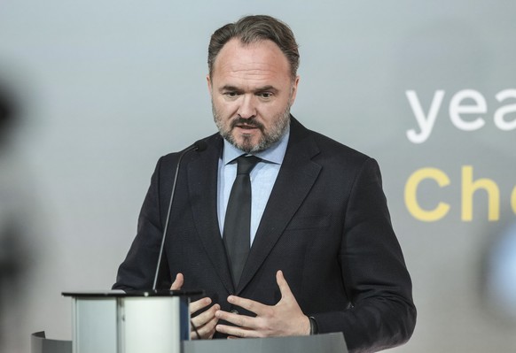 epa12915268 EU Commissioner for Energy and Housing Dan Jorgensen speaks during the Ukraine Energy Coordination Group conference in Kyiv, Ukraine, 26 April 2026, amid the Russian invasion and on the oc ...
