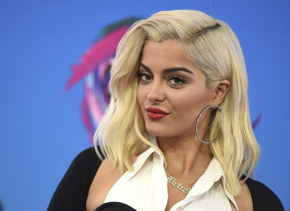 Bebe Rexha arrives at the Teen Choice Awards at the Galen Center on Sunday, Aug. 13, 2017, in Los Angeles. (Photo by Jordan Strauss/Invision/AP)