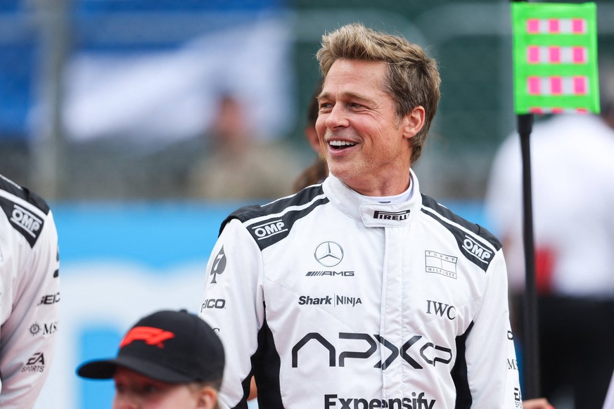 Formula 1 Championship - F1 - BRITISH GRAND PRIX 2023 - RACE starting grid, grille de depart, PITT Brad USA, actor playing Sonny Hayes, driver of the fictional Apex APXGP team in the F1 movie by Apple ...
