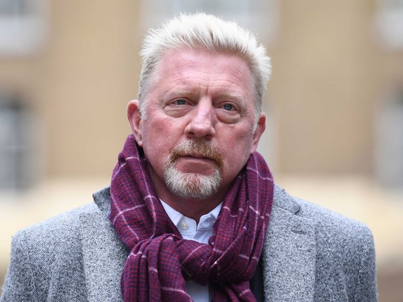 epaselect epa09877892 Former tennis Champion and sports commentator Boris Becker arrives at Southwark Crown Court in London, Britain, 08 April 2022. Becker is in court after declaring bankruptcy. The  ...