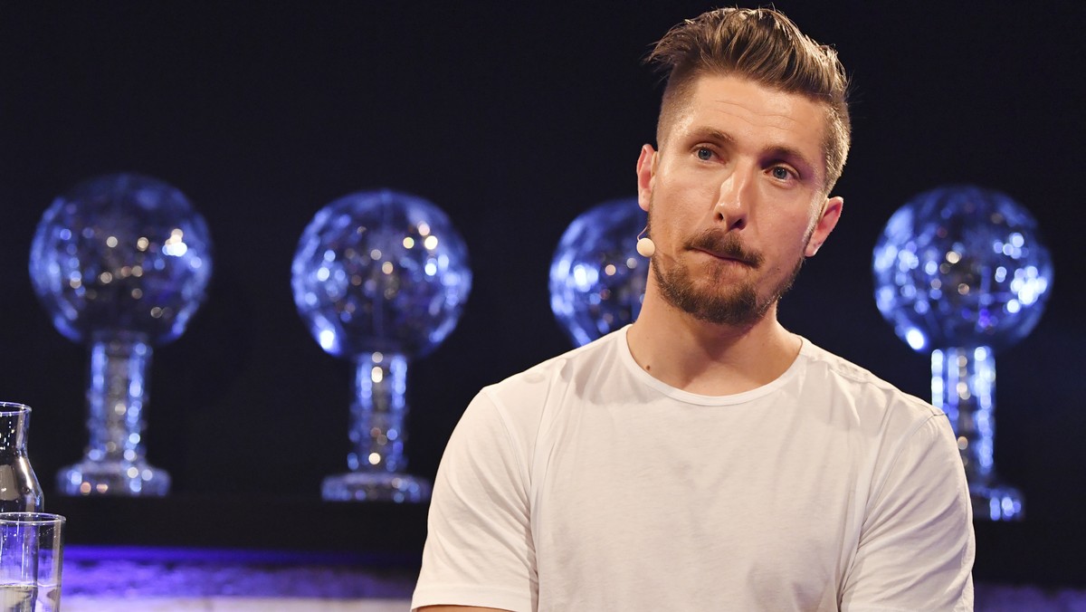 Austria's ski star Marcel Hirscher speaks during a press conference announcing the end of his skiing career in Salzburg, Austria, Wednesday, Sept.4, 2019. (AP Photo/Kerstin Joensson)