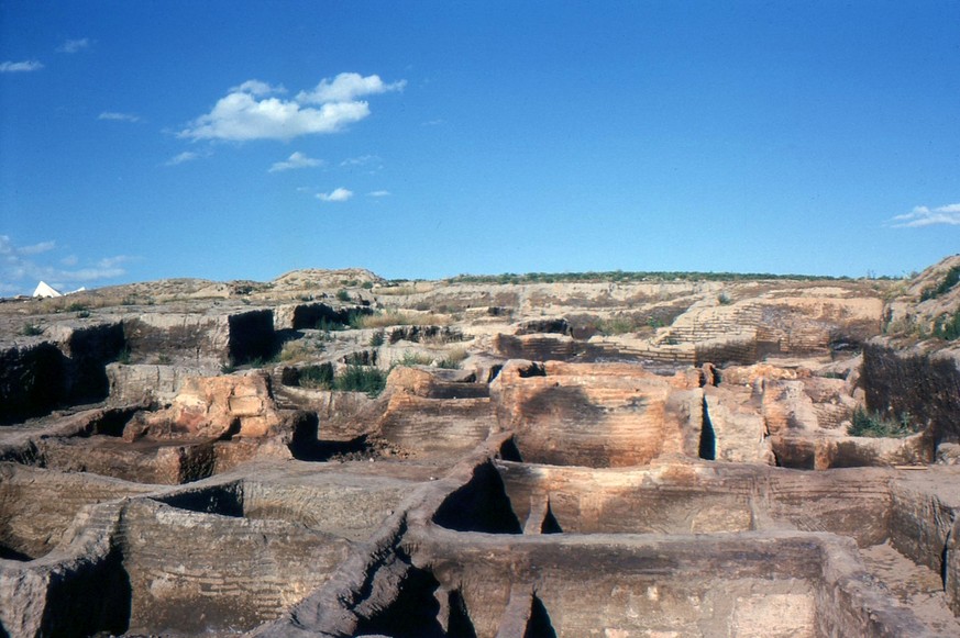 Çatalhöyük after the first excavations.
https://commons.wikimedia.org/w/index.php?curid=26650324