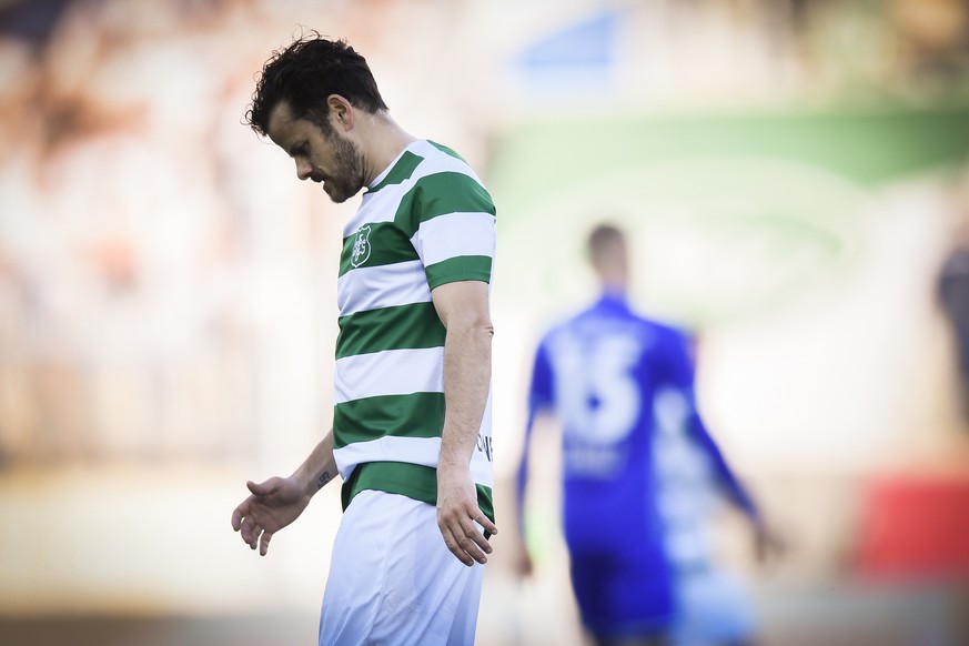 St. Gallens Tranquillo Barnetta, beim Fussball Super-League Spiel zwischen dem FC St. Gallen und dem FC Luzern, am Samstag, 20. April 2019, im Kybunpark in St. Gallen. (KEYSTONE/Gian Ehrenzeller)