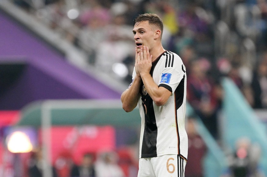 FUSSBALL WM 2022 VORRUNDE GRUPPE E Costa Rica - Deutschland 01.12.2022 Joshua Kimmich Deutschland enttaeuscht *** FOOTBALL WORLD CUP 2022 PRE-ROUND GROUP E Costa Rica Germany 01 12 2022 Joshua Kimmich ...