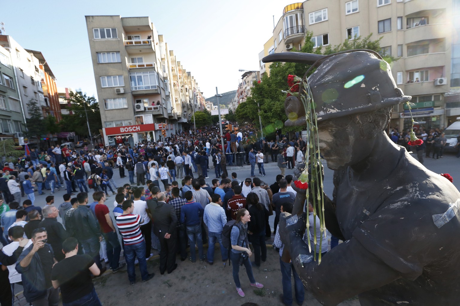 Auch am Samstag kam es in Soma zu Demonstrationen.