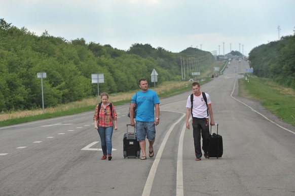 Viele Ukrainer flüchten aus der Ostukraine in den Süden.