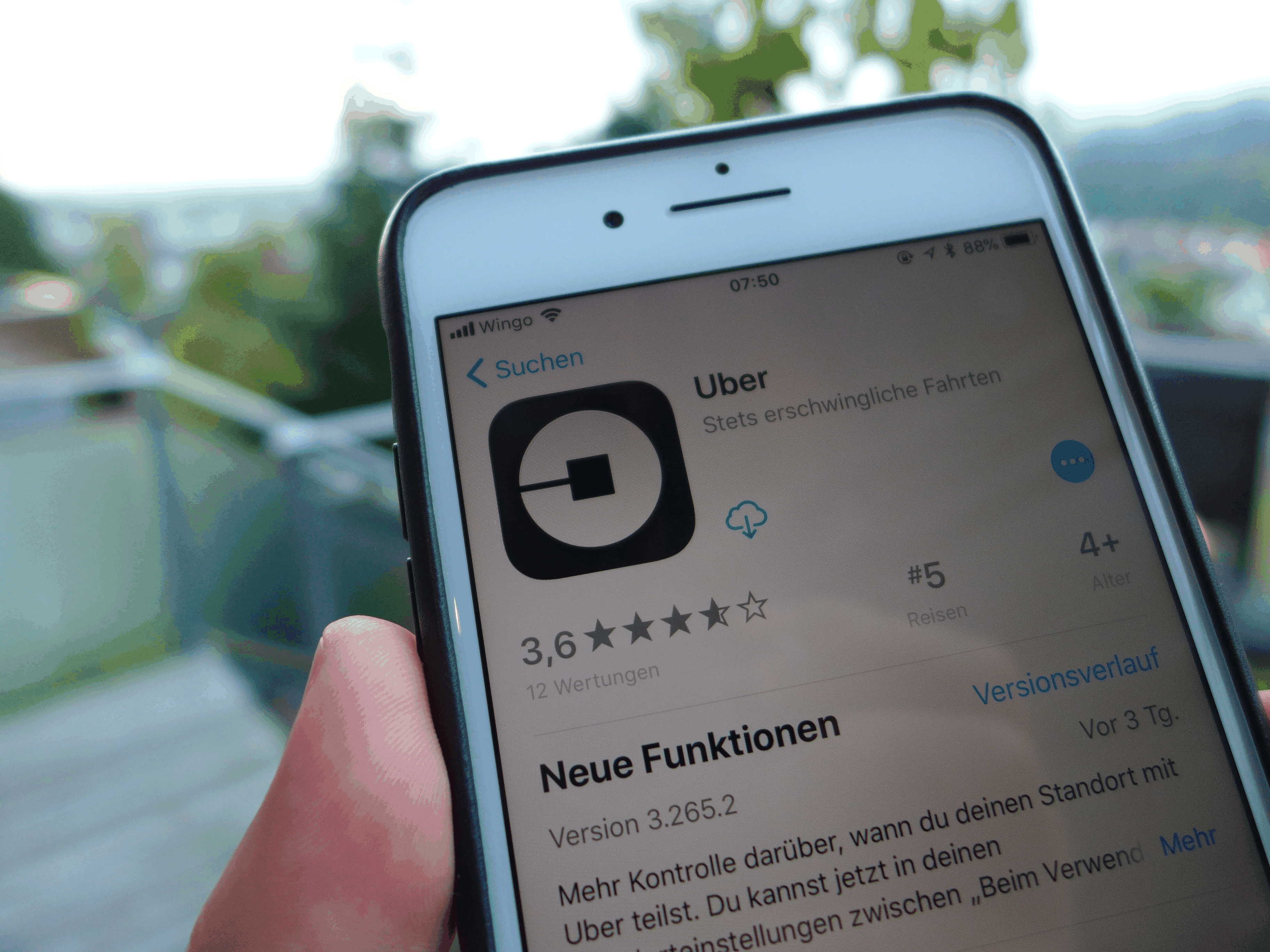 In der neusten App-Version verbessert Uber die Datenschutz-Einstellungen.