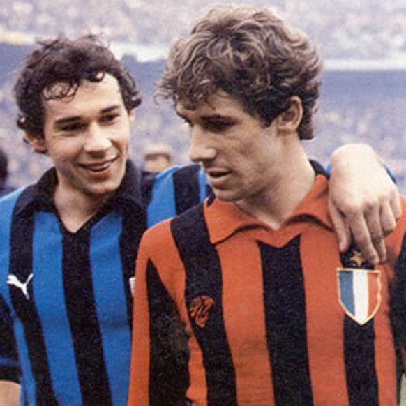 Beppe und Franco Baresi im Derby.