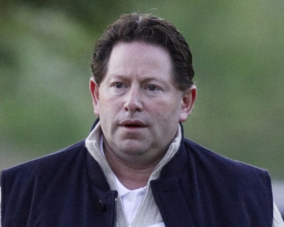 FILE - In this July 7, 2020 file photo, Activision Blizzard CEO Robert Kotick arrives at the morning session of the annual Allen &amp; Co. Media Summit in Sun Valley, Idaho. Pay packages rose yet agai ...