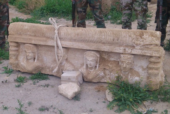 In Syrien entwendete, antike Artefakte.
