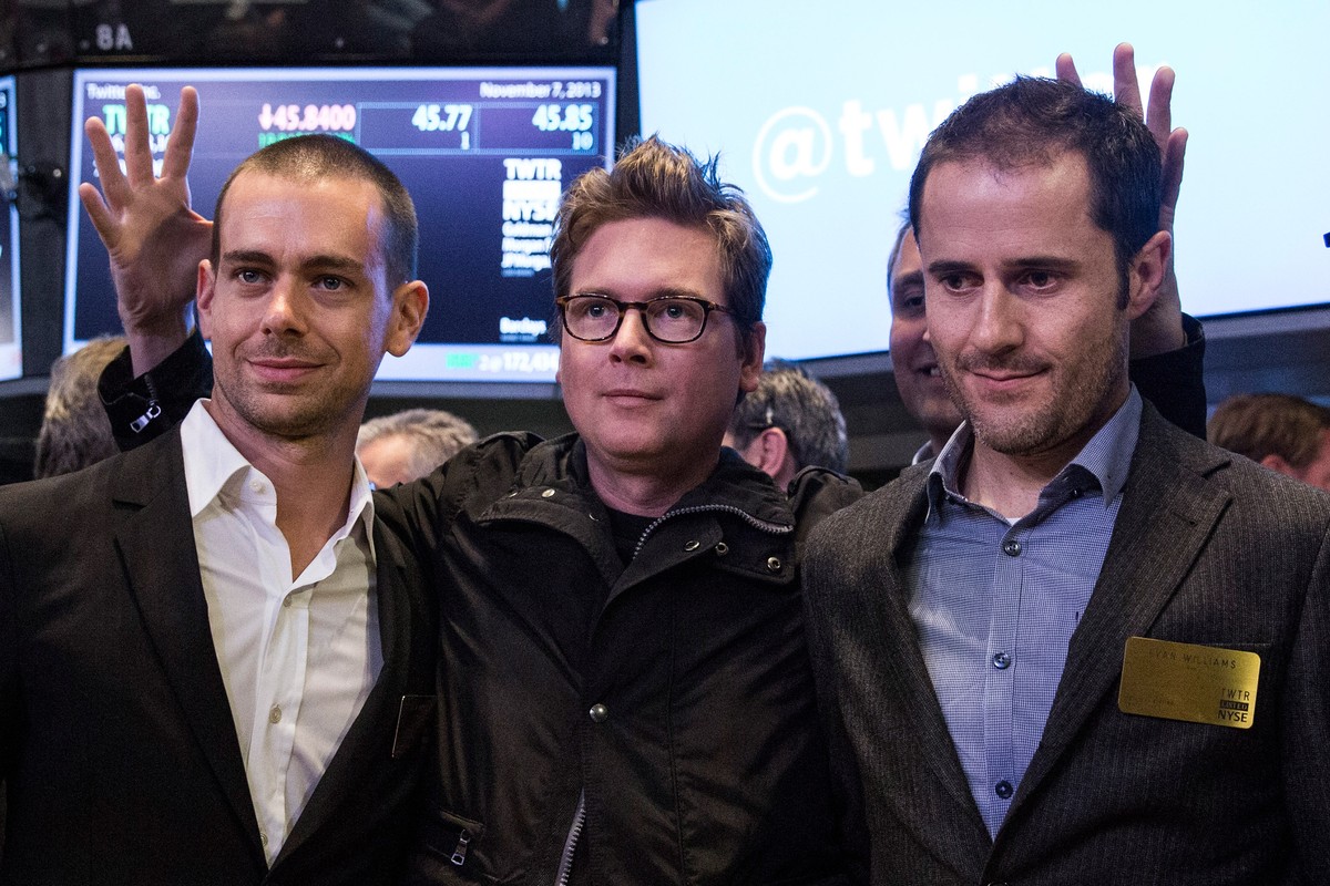 (FILE PHOTO) Jack Dorsey Confirmed As Twitter CEO. Dorsey is currently the company's interim CEO, co-founded Twitter in 2007 and was its first CEO. NEW YORK, NY - NOVEMBER 07: (L-R) Twitter co-fo ...