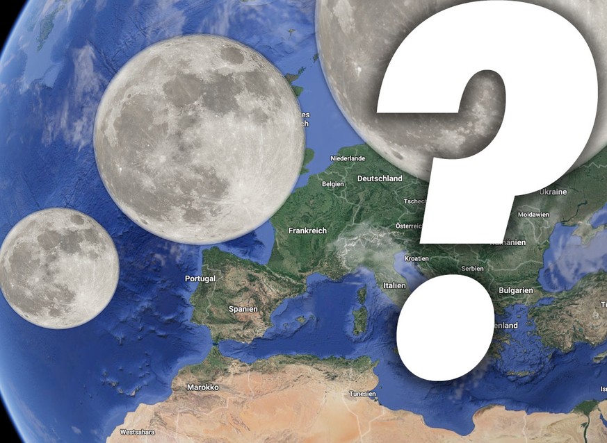 Heute gibt's eine partielle Mondfinsternis – doch wie gross ist der Mond eigentlich?