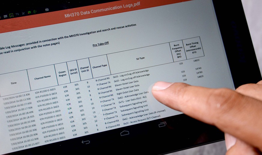 Die Satellitendaten von Flug MH370 wurden erstmals veröffentlicht.