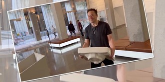 Elon Musk bezeichnet sich als Twitter-Chef – und feiert mit einem Lavabo 🤨