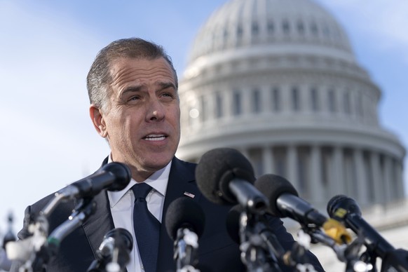 Hunter Biden, son of US President Joe Biden, talks to reporters at the US Capitol in Washington on Wednesday, December 1.  August 13, 2023. Hunter Biden lashed out at Republican investigators looking into...
