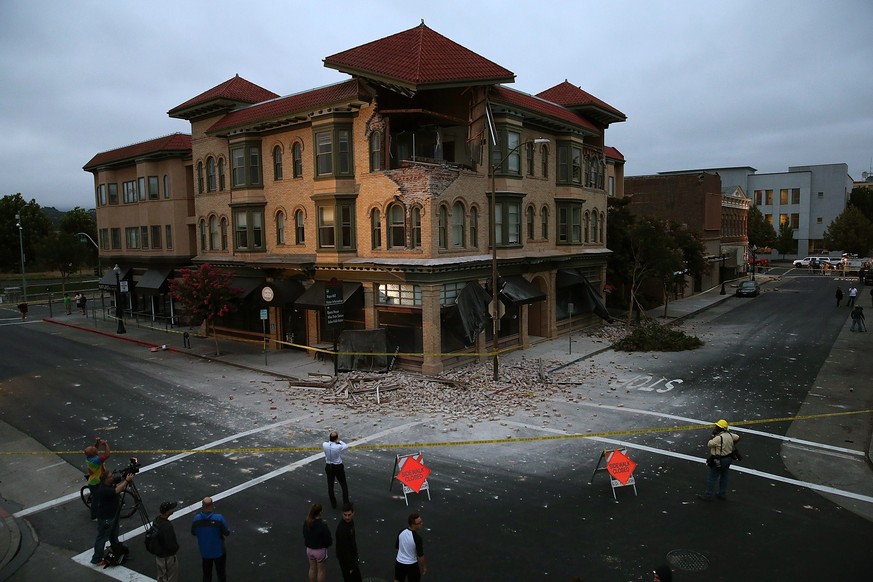 Zerstörtes Gebäude in Napa