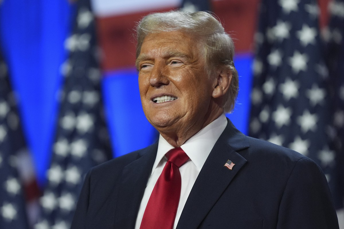 FILE - Then-Republican presidential nominee former President Donald Trump smiles at an election night watch party at the Palm Beach Convention Center, Nov. 6, 2024, in West Palm Beach, Fla. (AP Photo/ ...