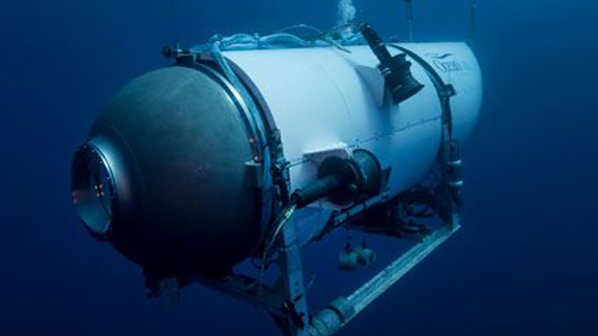 FILE - This undated image provided by OceanGate Expeditions in June 2021 shows the company's Titan submersible. .OceanGate, the company that owned the submersible that fatally imploded on its way ...