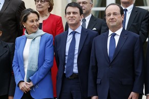Das neue starke Trio in Frankreich: Ségolène Royal, Manuel Valls und Francois Hollande