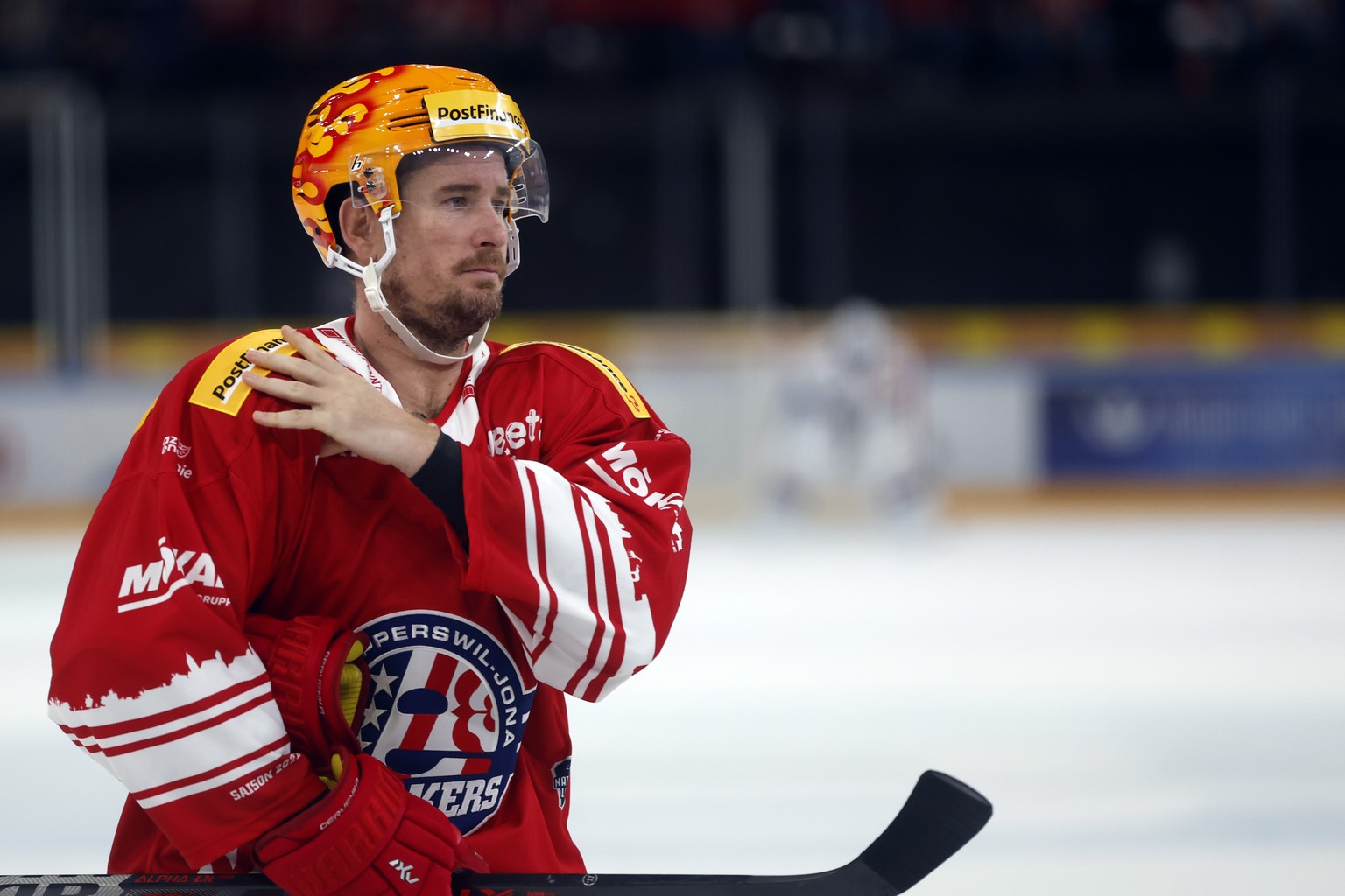 SC Rapperswil-Jona Lakers PostFinance Top Scorer Roman Cervenka waehrend dem Eishockey-Meisterschaftsspiel der National League zwischen den SC Rapperswil-Jona Lakers und den ZSC Lions am Mittwoch, 14. ...