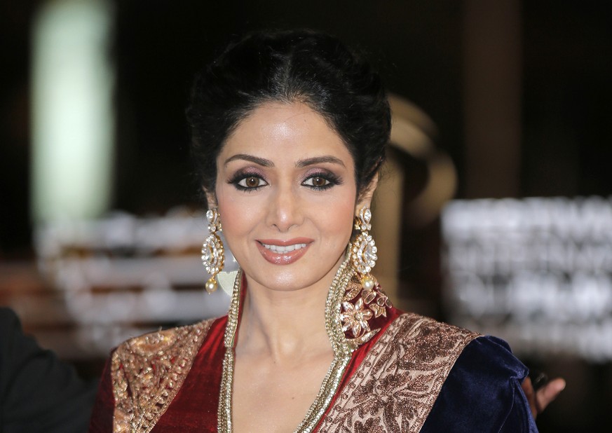 FILE - In this Dec. 1, 2012 file photo, Indian actress Sridevi arrives at the Marrakech International Film Festival in Marrakech, at the Marrakech Congress Palace.
Sridevi, Bollywood’s leading lady of ...