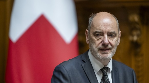 Bundesgerichtspraesident Yves Donzallaz kommentiert den Geschaeftsbericht des Bundesgerichtes, an der Sommersession der Eidgenoessischen Raete, am Mittwoch, 5. Juni 2024 im Nationalrat in Bern. (KEYST ...