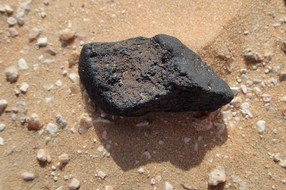 Ein omanisch-schweizerisches Team unter NMBE-Beteiligung hat im Februar in der Wüste des Oman einen frisch gefallenen Meteoriten geborgen. Flugbahn und Fundstelle konnten berechnet werden, nachdem Kam ...