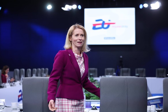 epa12083231 High Representative of the European Union for Foreign Affairs and Security Policy Kaja Kallas attends the 3rd working session - informal EU discussion on EU-US relations, at the informal m ...