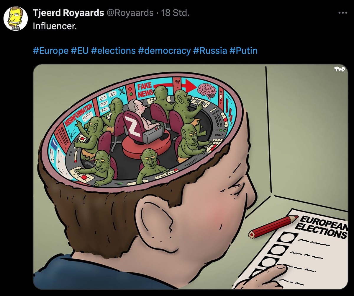Karikatur Weltgeschehen.