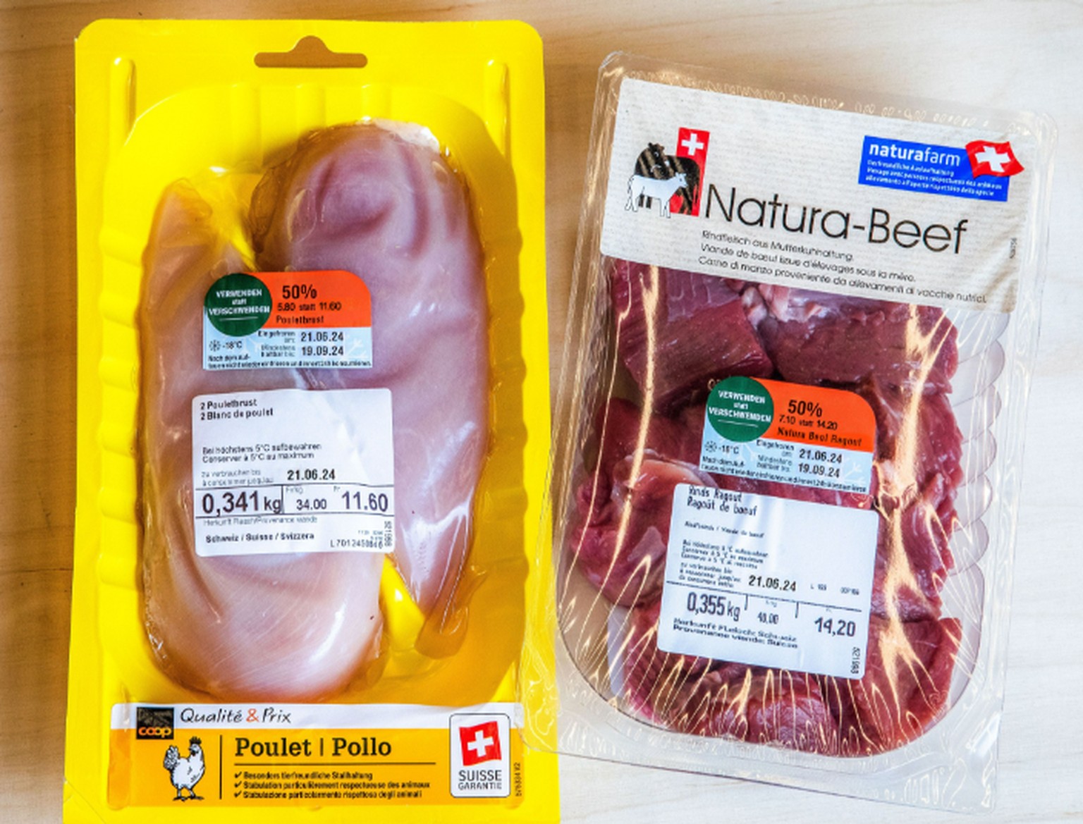 90 Tage länger und 50 Prozent günstiger: das tiefgefrorene Fleisch bei Coop.